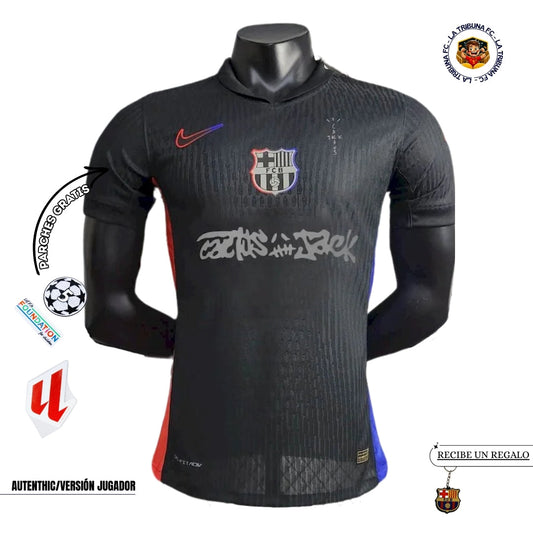 BARCELONA x TRAVIS SCOTT CACTUS JACK NEGRA 2025 EDICIÓN LIMITADA VERSION JUGADOR